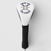 Zwaai naar de hekken Leuke cadeaus voor honkbalfan Golfheadcover (Voorkant)