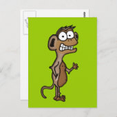 zwaaiaap briefkaart (Voorkant / Achterkant)