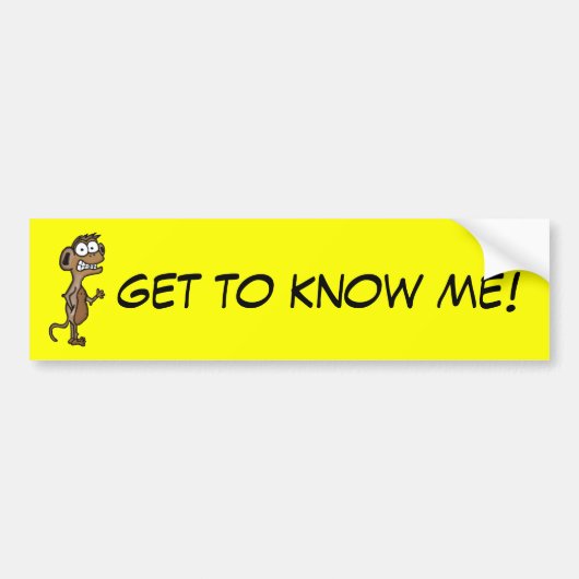 zwaaiaap bumpersticker (Voorkant)