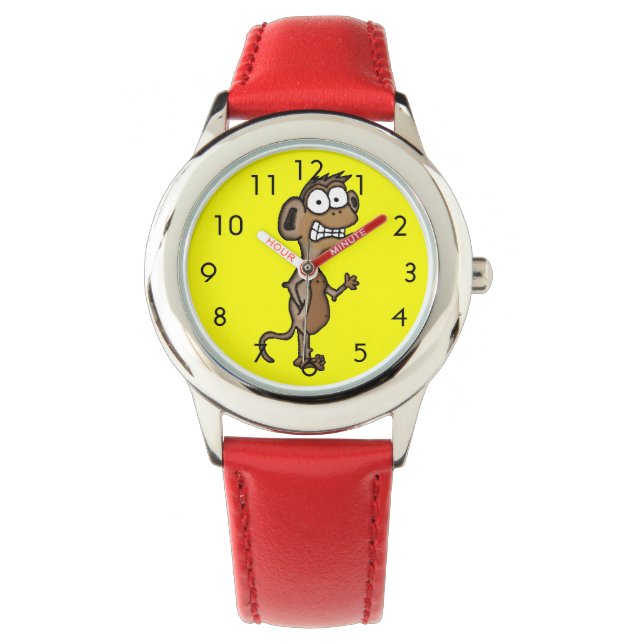 zwaaiaap horloge (Voorkant)