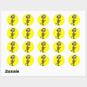 zwaaiaap ronde sticker (Vel)