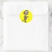 zwaaiaap ronde sticker (Tas)