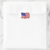 Zwaaien Amerikaanse vlag Ronde Sticker (Tas)