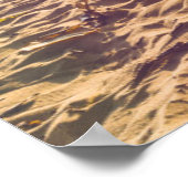 Zwaaien op de strand bij zonsondergang poster (Hoek)