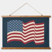 Zwaaien rustieke Amerikaanse vlag Wall Art Tapestr Hangend Wandkleed (Voorkant)
