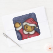 zwaaiend peperkoek vierkante sticker (Envelop)