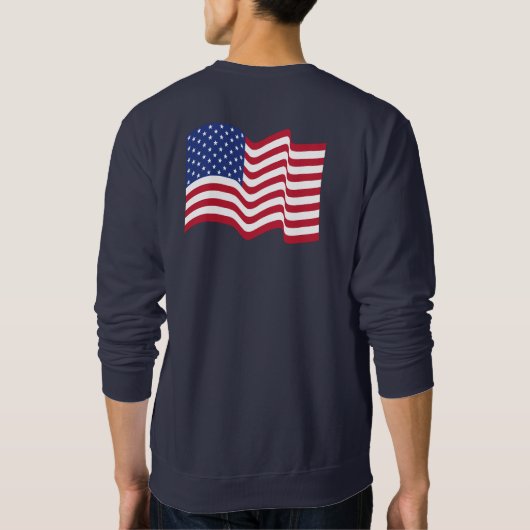 Zwaaiende Amerikaanse Vlag Sweatshirt (Achterkant)