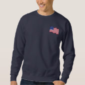 Zwaaiende Amerikaanse Vlag Sweatshirt (Voorkant)