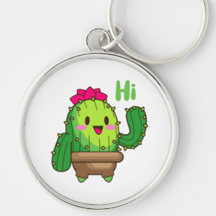 Zwaaiende Cactus Sleutelhanger – Gelukkig Groene B