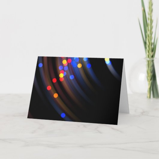 Zwaaiende lichten feestdagen kaart (Voorkant)