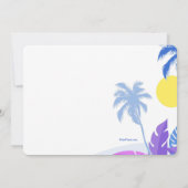 Zwaaiende palmbomen kaart (Achterkant)