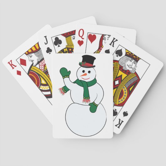 Zwaaiende Sneeuwman Speelkaarten (Achterkant)