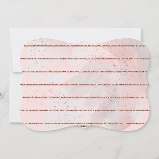 Zwaan 1e verjaardag | Grijs en Roos Gouden Glitter Kaart (Achterkant)