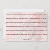 Zwaan 1e verjaardag | Wit en Roos Gouden Glitter Kaart (Achterkant)