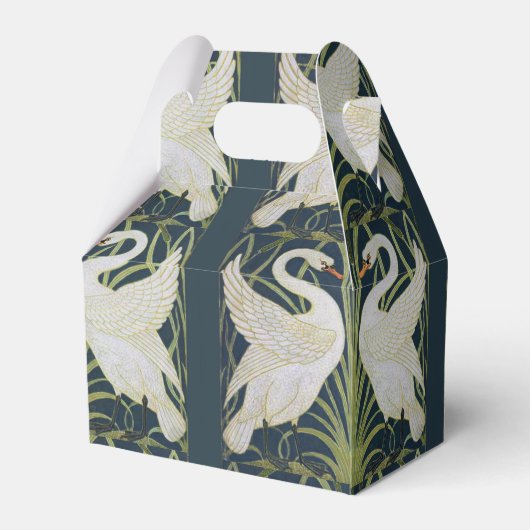 zwaan art nouveau twee zwanen bedankdoosjes (Achterkant)