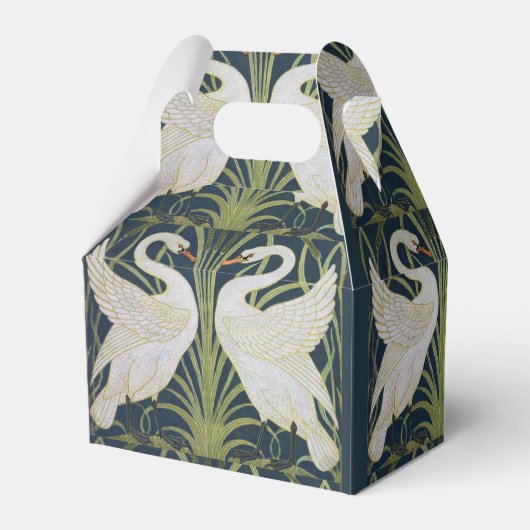 zwaan art nouveau twee zwanen bedankdoosjes (Voorkant Zijde)