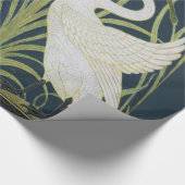 zwaan art nouveau twee zwanen cadeaupapier (Hoek)