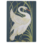 zwaan art nouveau twee zwanen klembord (Achterkant)