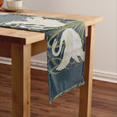 zwaan art nouveau twee zwanen korte tafelloper (Voorbeeld)