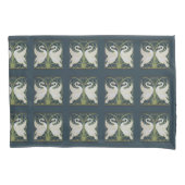 zwaan art nouveau twee zwanen kussensloop (Voorkant)