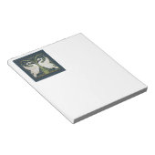 zwaan art nouveau twee zwanen notitieblok (Schuin)