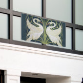 zwaan art nouveau twee zwanen spandoek (Buitenkant Gebouw)