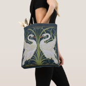 zwaan art nouveau twee zwanen tote bag (Dichtbij)