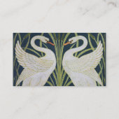 zwaan art nouveau twee zwanen visitekaartje (Achterkant)