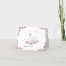 zwaan Baby shower Bedankkaart