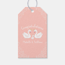 zwaan Baby shower Cadeaulabel