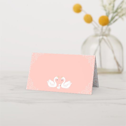 zwaan Baby shower Plaatskaartje (Voorkant)