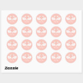 zwaan Baby shower Ronde Sticker (Vel)