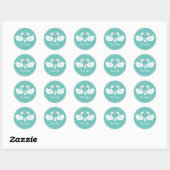 zwaan Baby shower Ronde Sticker (Vel)