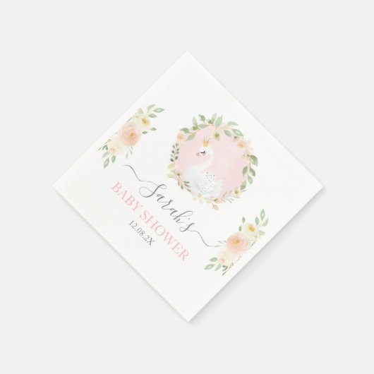 Zwaan babyshower servetten (Hoek)