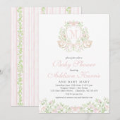 Zwaan babyshower uitnodiging (Voorkant / Achterkant)