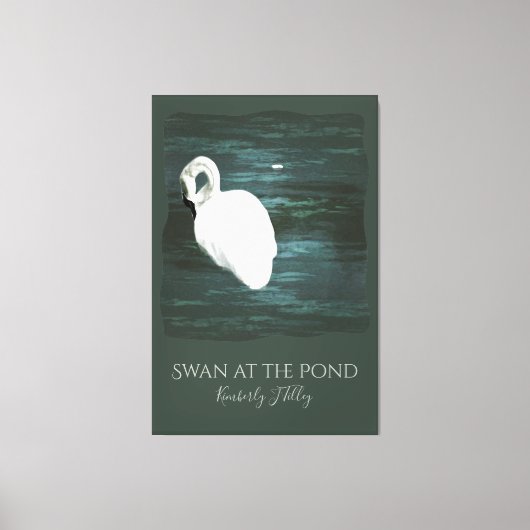 Zwaan bij de vijver canvas afdruk (Voorkant)