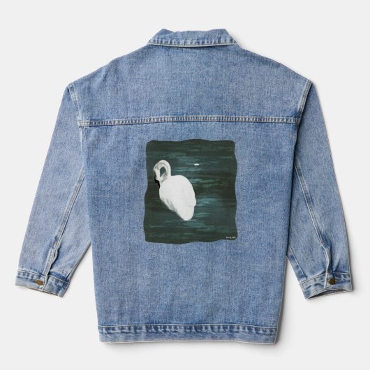 Zwaan bij de vijver denim jacket (Achterkant)