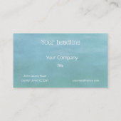 Zwaan bij het Balatonmeer - waterverf Visitekaartje (Achterkant)