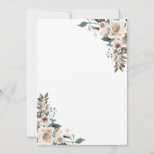 Zwaan Bloemneutraal Baby shower Uitnodiging (Achterkant)