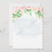 Zwaan Bloemrijke Glitter Bruiloft Uitnodiging (Achterkant)