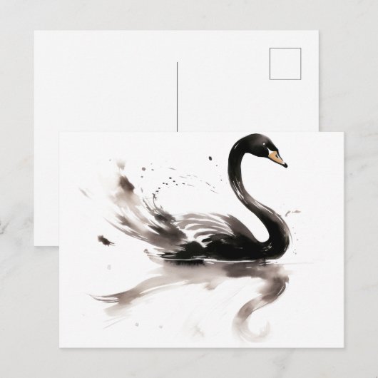 Zwaan Briefkaart (Voorkant / Achterkant)