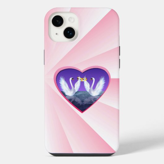 Zwaan Bruiloft iPhone Hoesje (Achterkant)