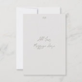 Zwaan bruiloft monogram dank u kaart (Achterkant)