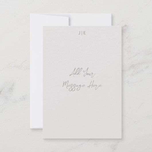 Zwaan bruiloft monogram dank u kaart (Achterkant)