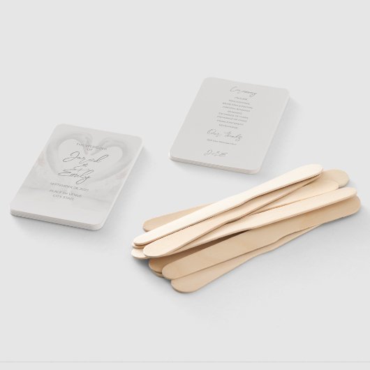 Zwaan bruiloft programma handwaaier (Niet-gemonteerd)