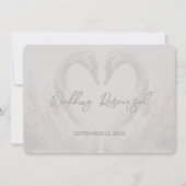 Zwaan bruiloft repetitie diner uitnodiging (Voorkant)