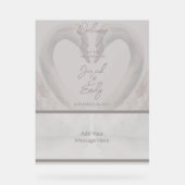 Zwaan bruiloft welkom acryl bord (Voorkant)