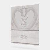 Zwaan bruiloft welkom acryl bord (Hoek)