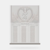 Zwaan bruiloft Zitting Grafiek Acryl Teken Bord (Voorkant)