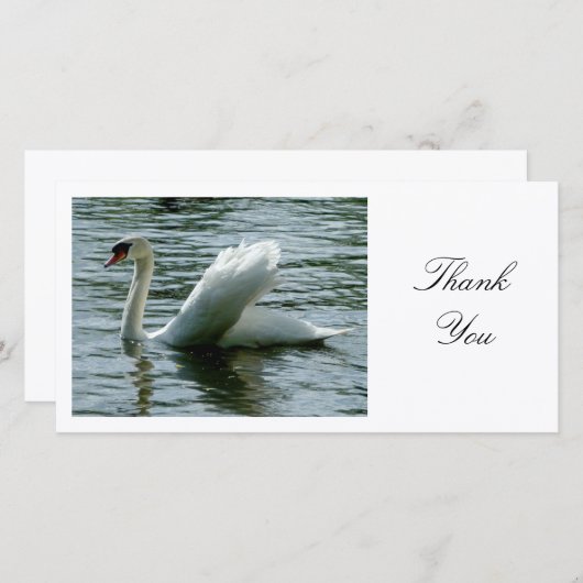 Zwaan - Dank je Bedankkaart (Voorkant / Achterkant)
